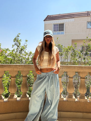 Linen blue pants
