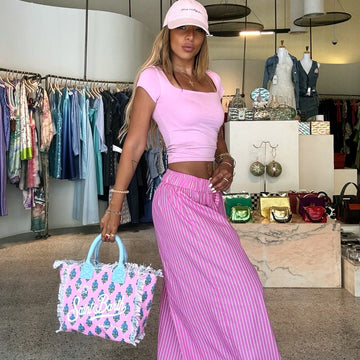 Pink striped pants