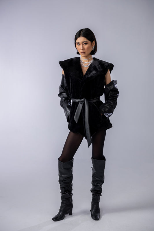 Furry zippered jacket