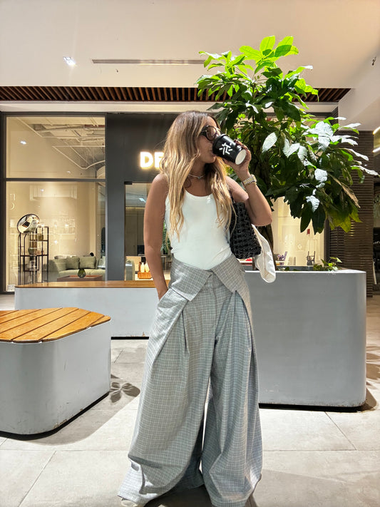 Collar Checkered pants