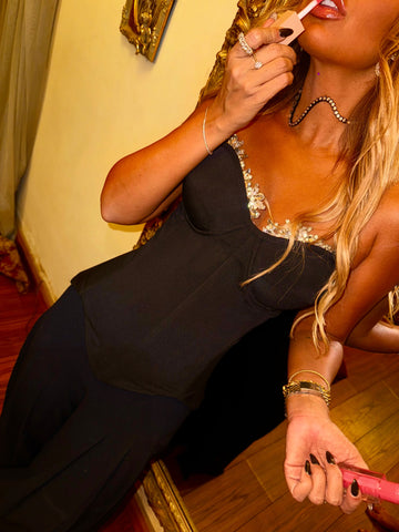 Crystal stones corset