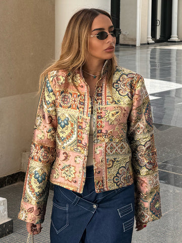 The lotus brocade jacket