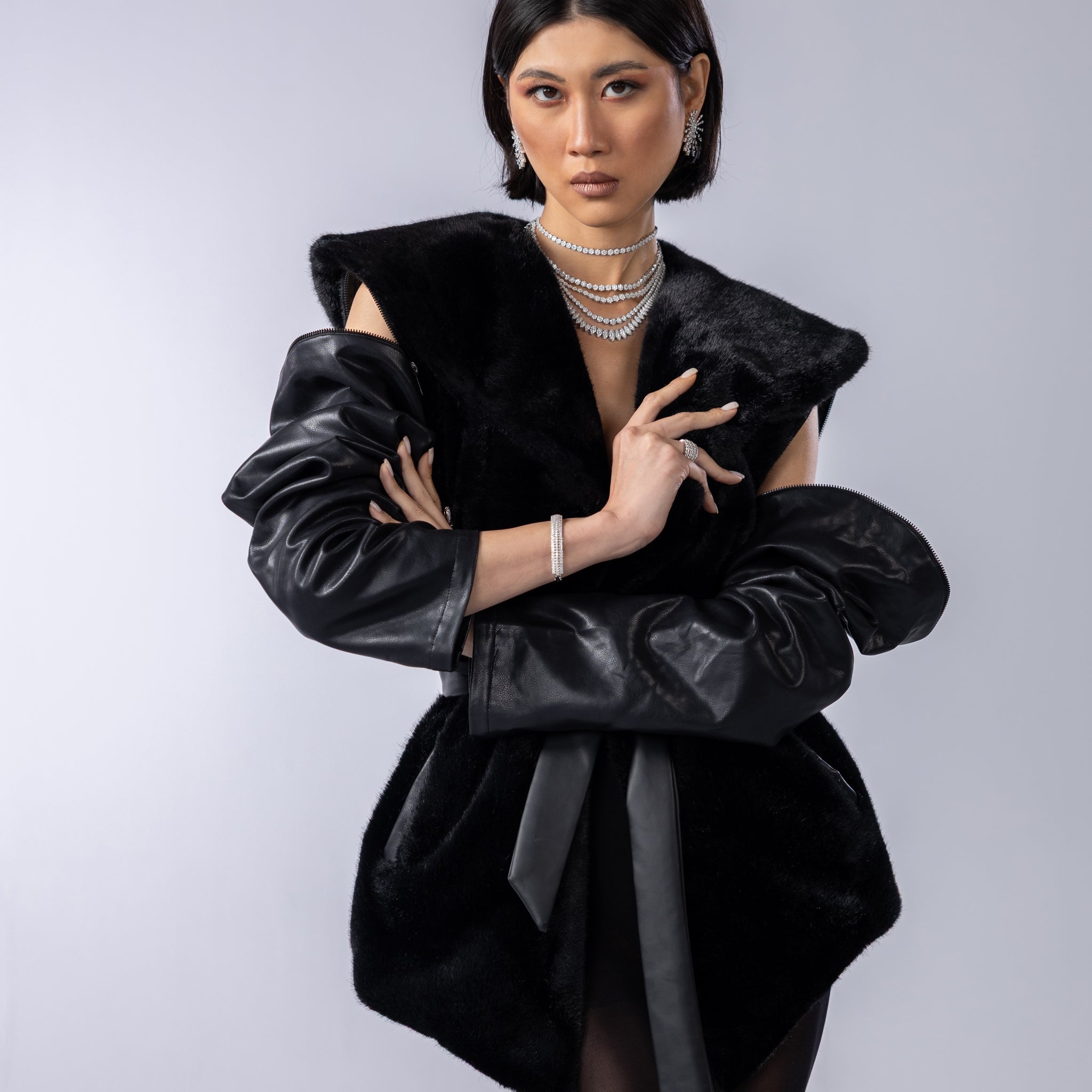 Furry zippered jacket