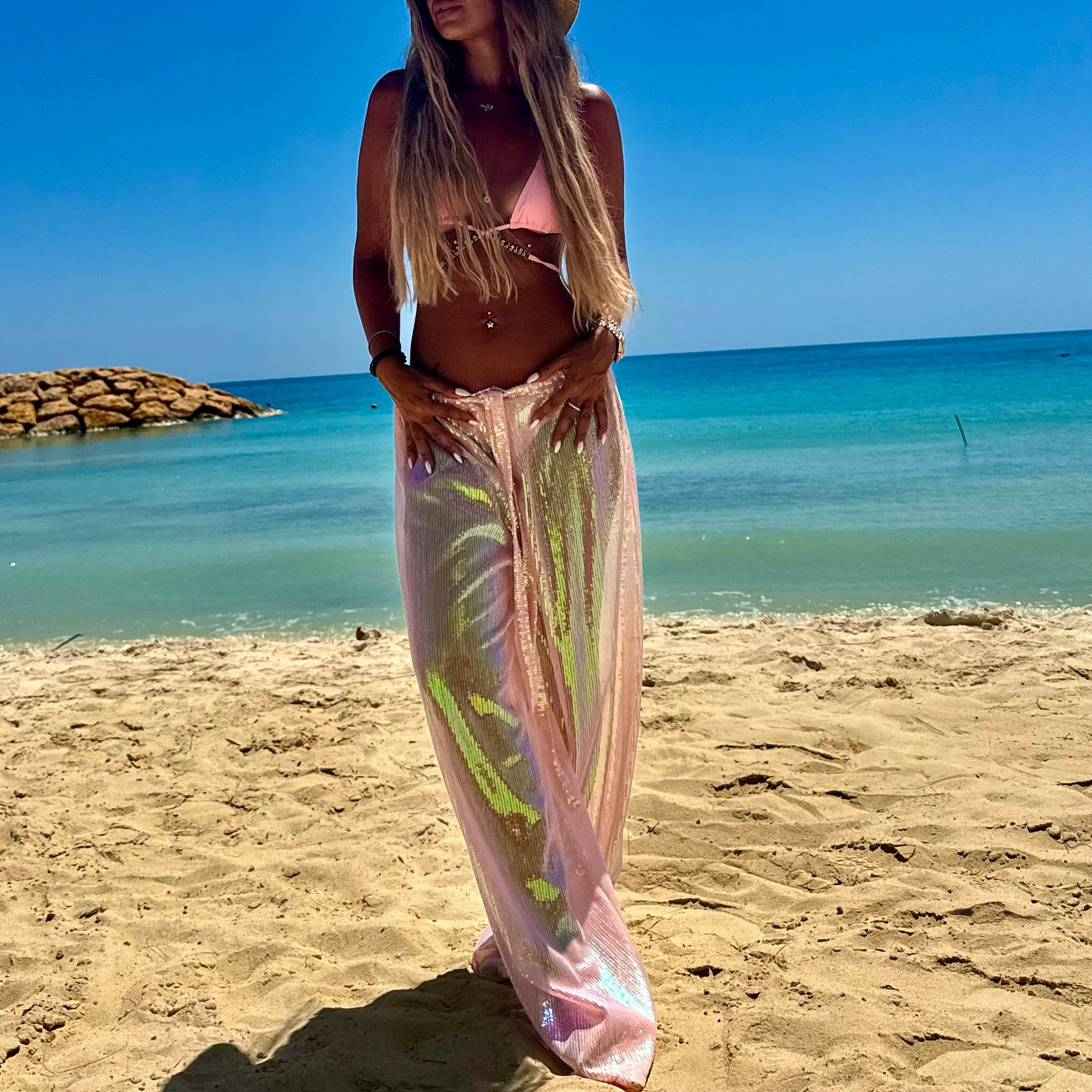 Pink bling pants