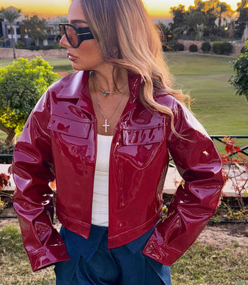 Latex cherry jacket