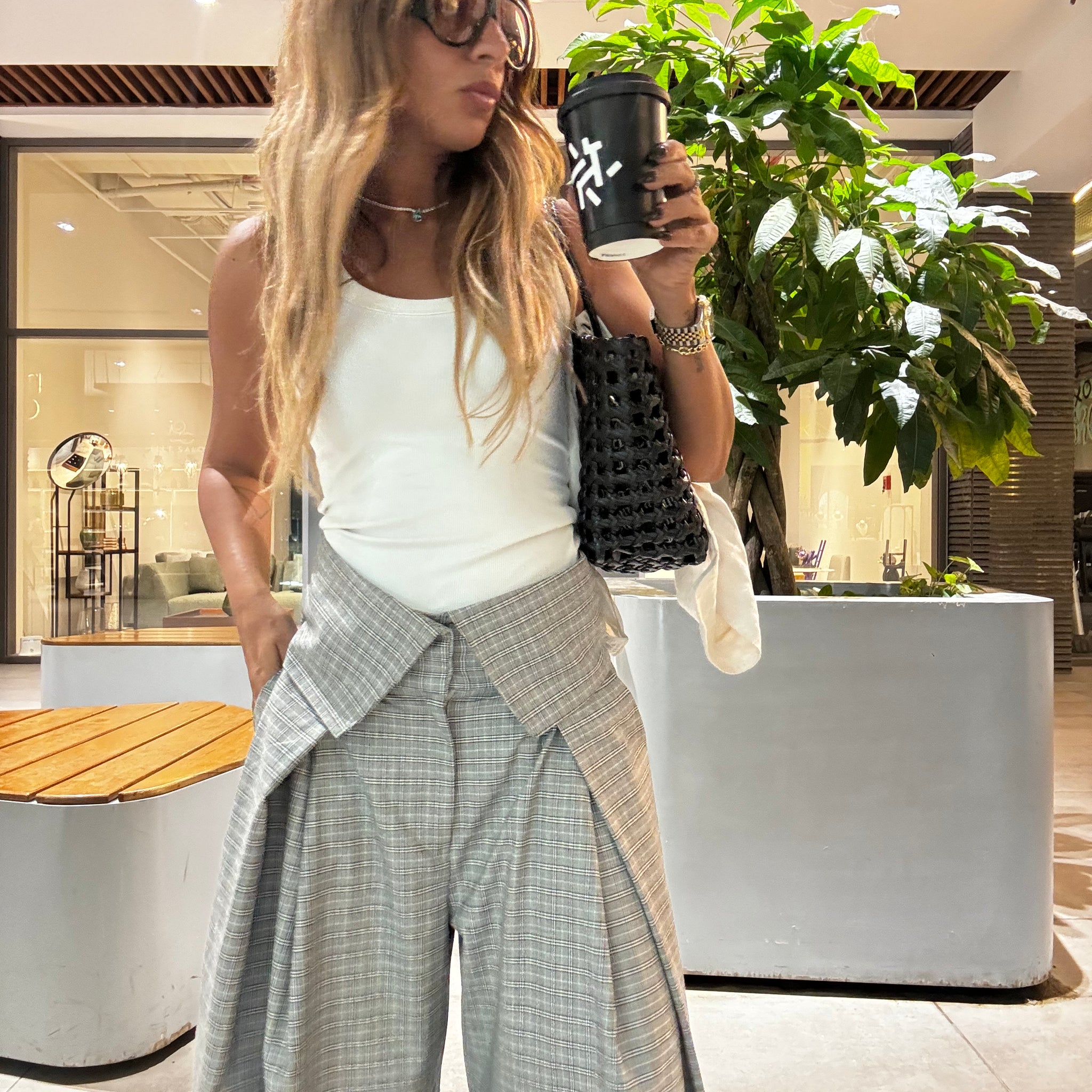 Collar Checkered pants